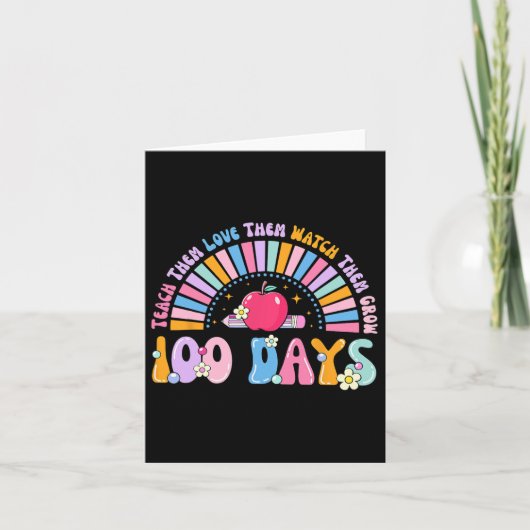 100 dagen voorschoolse potlood 100ste dag van scho kaart (Voorkant)