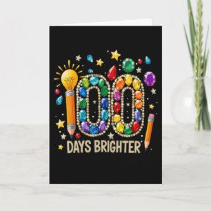 100 dagen vrolijker kleurrijke edelsteen school vi kaart