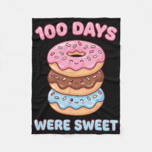 100 dagen waren zoete Kawaii Donut 100e dag van sc Fleece Deken