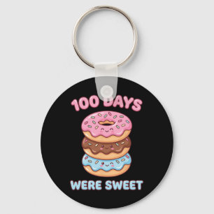 100 dagen waren zoete Kawaii Donut 100ste dag van Sleutelhanger