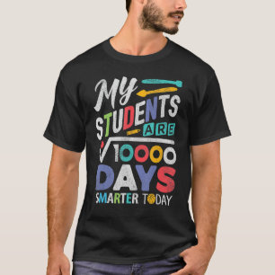 100 dagen Wiskunde leerkracht smarter 10000 squa T-shirt