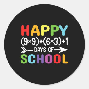 100 dagen Wiskunde Lerarenvergelijking 100e dag Ronde Sticker
