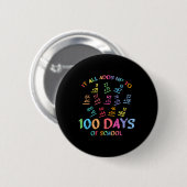 100 dagen wiskunde toevoeging 100ste leraar studen ronde button 5,7 cm (Voorkant /achterkant)