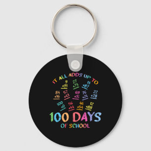 100 dagen wiskunde toevoeging 100ste leraar studen sleutelhanger