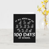 100 dagen Wiskunde van school studeren Kaart (Gele Bloem)