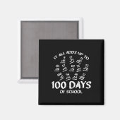 100 dagen Wiskunde van school studeren Magneet (Voorkant / Achterkant)