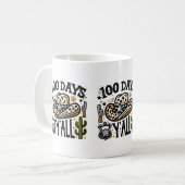 100 dagen Y'all, 100 dagen school grappig Koffiemok (Voorkant links)