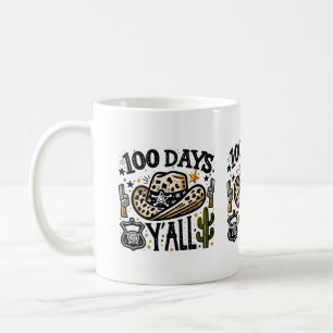 100 dagen Y'all, 100 dagen school grappig Koffiemok