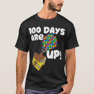 100 dagen zijn Up Balloons House 100th Day School T-shirt