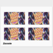 100% dat mam Abstracte Pattern Rechthoekige Sticker (Vel)