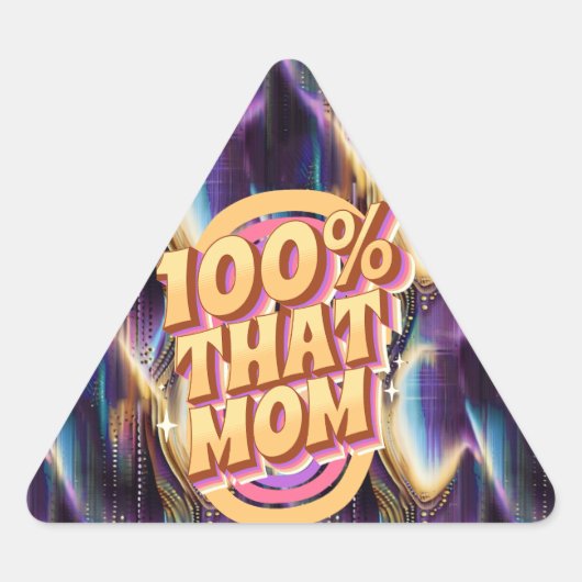 100% dat mam Abstracte Pattern Sticker (Voorkant)