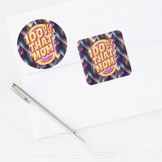 100% dat mam Abstracte Pattern Vierkante Sticker