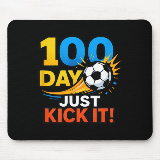 100 Day Just Kick It! Voetbal Blast-viering  Muismat (Voorkant)