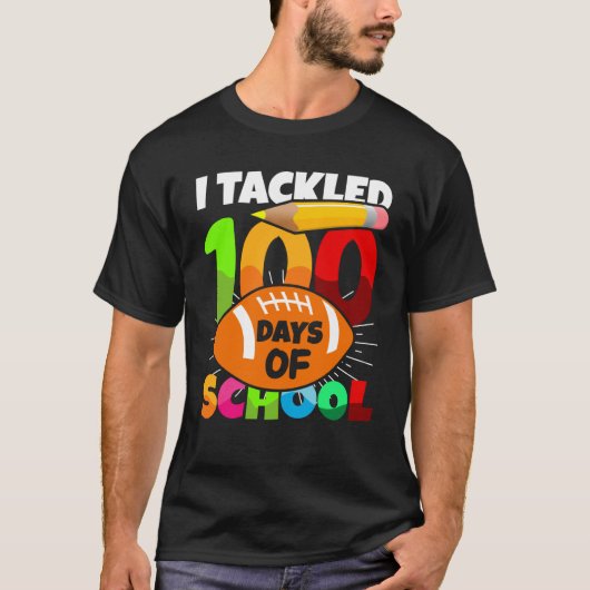 100 Day Of School I Tackled 100 Days Of School Boy T-shirt (Voorkant)