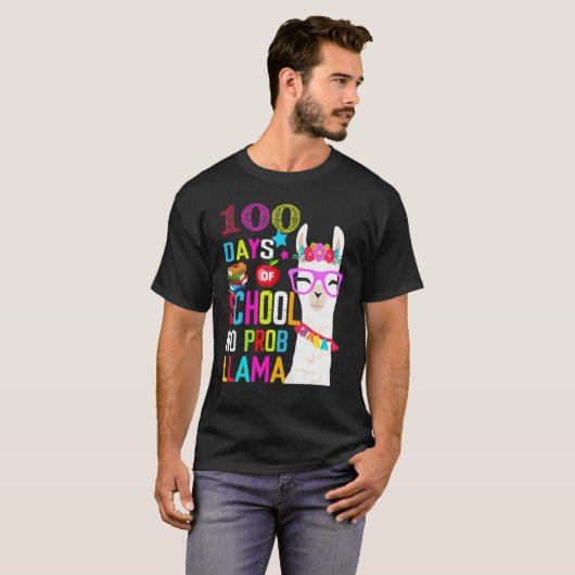 100 day of school long sleeve shirt 100th No Probl (Voorkant volledig)