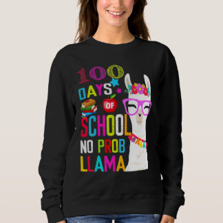 100 day of school long sleeve shirt 100th No Probl