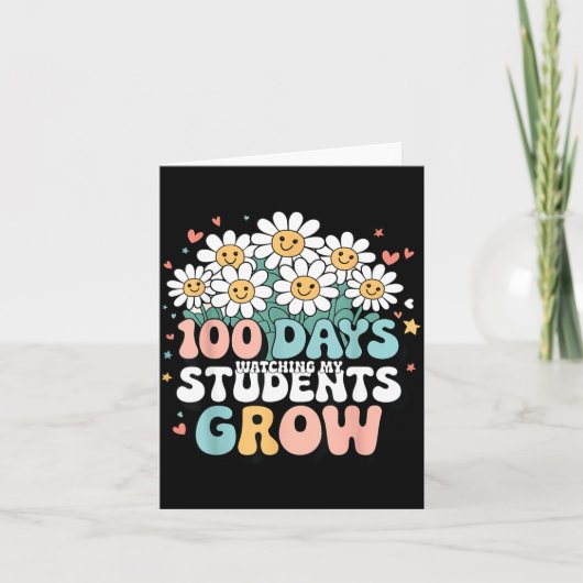 100 Day Watching My Students Grow 100 Days Of Scho Kaart (Voorkant)
