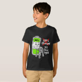 100 Days Aged Funny Battery School T-shirt (Voorkant volledig)