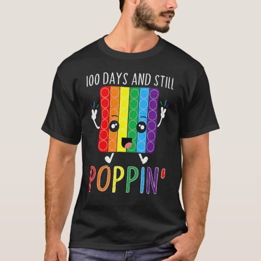 100 Days And Still Poppin 100th Day Of School Boys T-shirt (Voorkant)