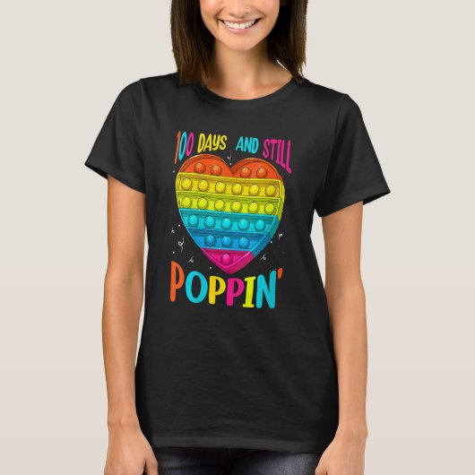 100 Days And Still Poppin 100th Day Of School Boys T-shirt (Voorkant)