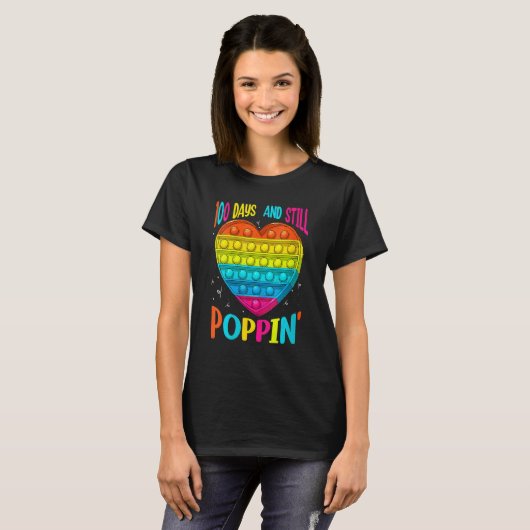 100 Days And Still Poppin 100th Day Of School Boys T-shirt (Voorkant volledig)