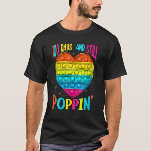 100 Days And Still Poppin 100th Day Of School Boys T-shirt (Voorkant)