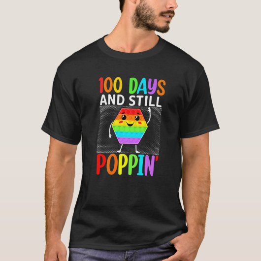 100 Days And Still Poppin 100th Day Of School Boys T-shirt (Voorkant)
