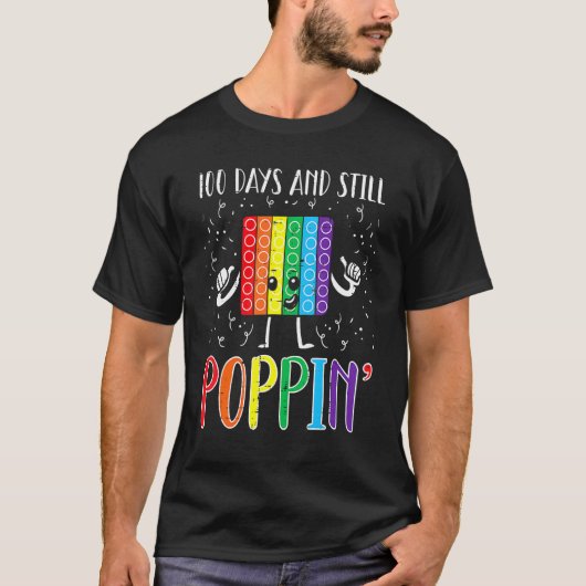 100 Days And Still Poppin 100th Day Of School Boys T-shirt (Voorkant)