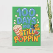 100 Days and Still Poppin Fun School Celebration Kaart (Voorkant)