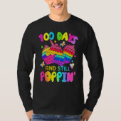 100 Days And Still Poppin' Happy 100th Day Of Scho T-shirt (Voorkant)