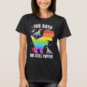 100 Days And Still Poppin  Rex 100 Days Of School T-shirt (Voorkant)
