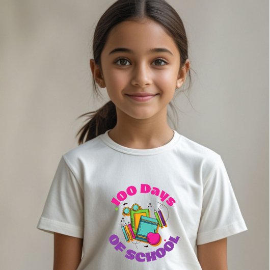 100 Days Brighter: 100 Days of School voor Kindere T-shirt