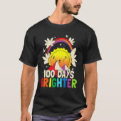 100 Days Brighter  Funny 100th Day Of School Rainb T-shirt (Voorkant)