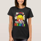 100 Days Brighter  Funny 100th Day Of School Rainb T-shirt (Voorkant)