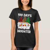 100 Days Brighter Gnomes Student Teacher 100th Day T-shirt (Voorkant)