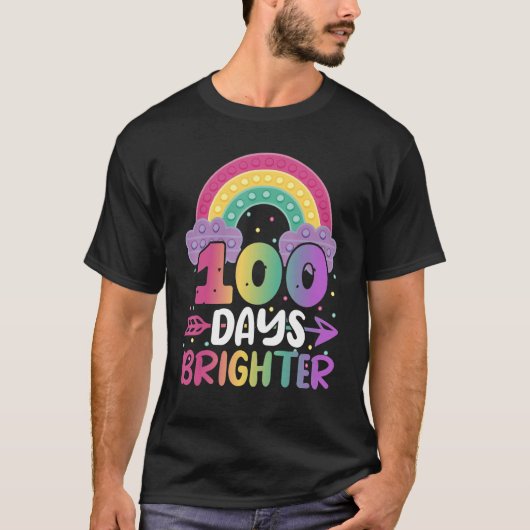 100 Days brighter Kindergarten Toddler Boy Girl T-shirt (Voorkant)
