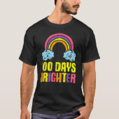 100 Days Brighter Rainbow Cute 100th Day School Sm T-shirt (Voorkant)