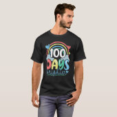 100 Days Brighter Rainbow Teacher Student 100th Da T-shirt (Voorkant volledig)