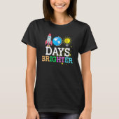 100 Days Brighter Teacher Student Happy 100th Day  T-shirt (Voorkant)