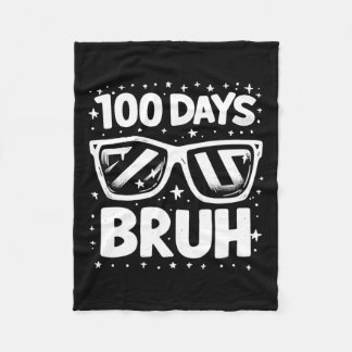 100 Days Bruh Zonnebril 100th Day of School Boys G Fleece Deken