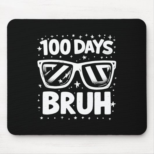 100 Days Bruh Zonnebril 100th Day of School Boys G Muismat (Voorkant)