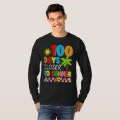100 Days Closer To Summer 100th Day Of School  Tea T-shirt (Voorkant volledig)