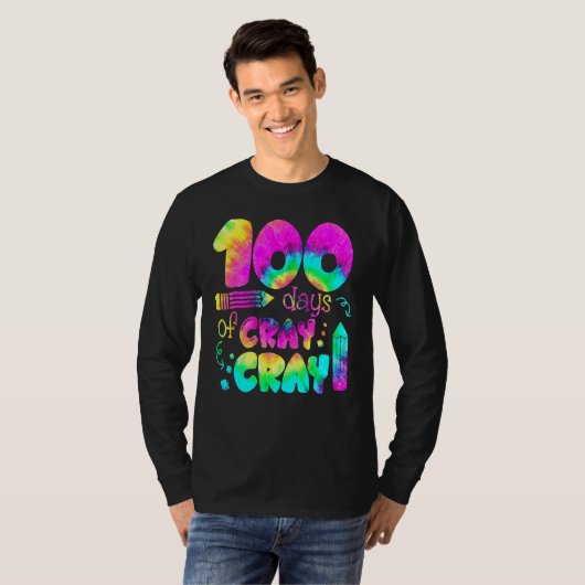 100 Days Cray Cray Buffalo Plaid 100th Day Of Scho T-shirt (Voorkant volledig)
