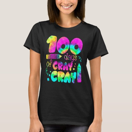 100 Days Cray Cray Buffalo Plaid 100th Day Of Scho T-shirt (Voorkant)