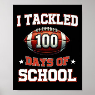 100 Days Footbyll Boys Kinder 100ste Dag van de Poster