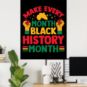 100 Days Learning Black History 2026 Poster  (Thuiskantoor)