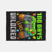 100 Days Level Unlocked Gaming 100 Days Of School  Fleece Deken (Voorkant (Horizontaal))