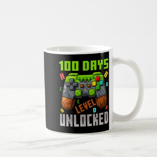 100 Days Level Unlocked Gaming 100 Days Of School  Koffiemok (Rechts)