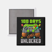 100 Days Level Unlocked Gaming 100 Days Of School  Magneet (Voorkant / Achterkant)