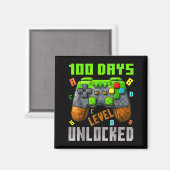 100 Days Level Unlocked Gaming 100 Days Of School  Magneet (Voorkant / Achterkant)